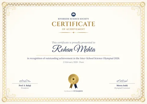 Royal Guilloche — certificate template