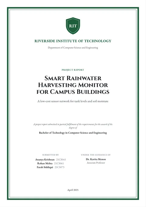 Charter — report template