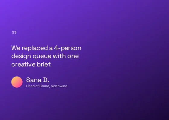 A client case-study deck generated by visualworks.ai on the client’s brand